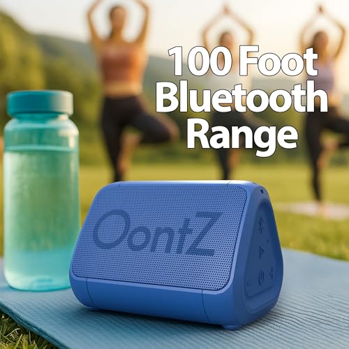 Image of OontZ Angle Solo Compact Bluetooth Speaker, 14-Hour Playtime, Blue