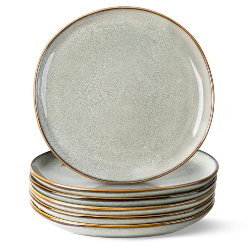 AmorArc Ceramic Dinner Plates Set of 6, 10.5 Inch Handmade Reactive Glaze Stoneware Plates, Rustic Shape Dinnerware Dish Set for Kitchen, Microwave & Dishwasher Safe, Scratch Resistant AmorArc Ceramic Dinner Plates Set of 6, 10.5 Inch Handmade Reactive Glaze Stoneware Plates, Rustic Shape Dinnerware Dish Set for Kitchen, Microwave & Dishwasher Safe, Scratch Resistant