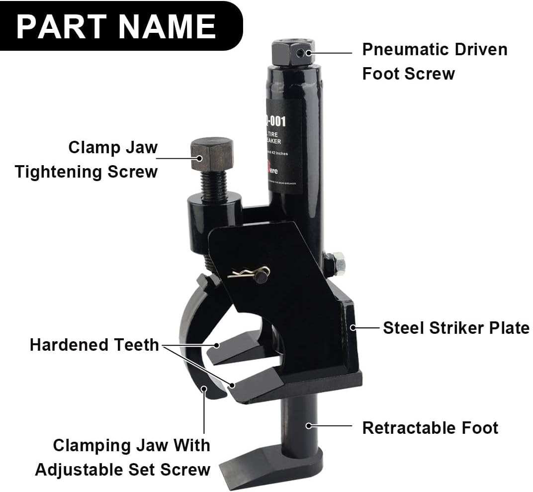 Manual Tire Bead Breaker Adjustable Tires Changer Tire Removal Tools for ATV Motorcycle Bus Tractors and More (fit for 38 and 42 inches Tires)