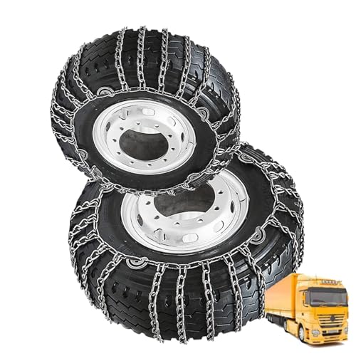 YAGOLD Set of 2 Tire Chains for Trucks 2pcs Snow Chains for Trucks Snow Chains for Car Tires Anti-Skid Thickening Tire Chains Winter Car Accessories No Jack Required 2pcs 6.00-14 2pcs 235/75R17.5