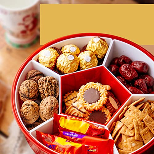 Zerodeko 1Pc Compartment Candy Box Storage Tray Candy Box Dried Fruit Plate For Guest Food Home #TOP2