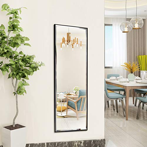 Petaflop 14X48 Inch Full Length Mirror Wall Mounted, Large Body Door Mirror With Rectangular Framed For Bedroom Bathroom Living Room Decor, Black #TOP1