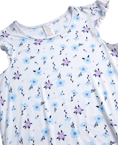 Rene Rofe Girls Nightgowns - 2 Pack Soft and Cute Lightweight Breathable Graphic Sleepwear Pajamas for Girls (Sizes: 4-12)3