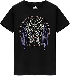 [MOZIMALL] Alien エイリアン Alien vs Predator AVP SF映画 Tシャツ 半袖 夏服 メンズ 綿 丸首 レディース T-SHIRT 通気性 快適 薄い コットン 半袖シャツ 人気 おしゃれ