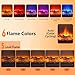 Bonnlo 30''H Freestanding Electric Fireplace Stove w/Remote & Timer, Realistic Fake Fireplace Heater w/ 6 Flame Colors, 5 Flame Brightness & Wood Mantel for Indoor Home Bedroom Living Room, 1400W