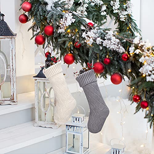 JaosWish - Calze natalizie a maglia, 46 cm