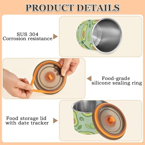 Envase hermético para café de acero inoxidable 900 ml miniatura 4