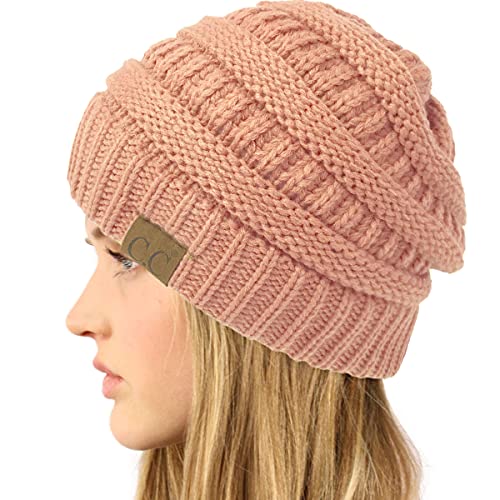 Image of Hatsandscarf CC Exclusives Solid Color Beanie Tail Hat for Adult (MB-20A)