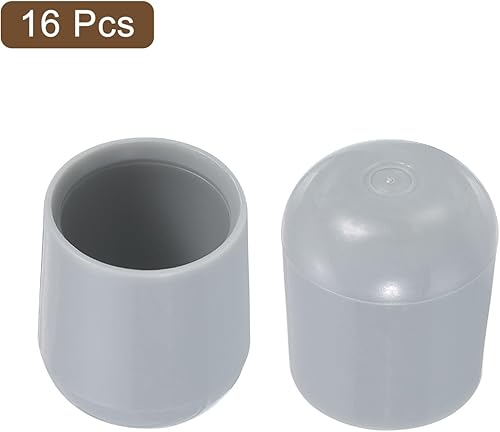 Miniatura 10 de uxcell Protectores de suelo para patas de silla, 16 tapas redondas de plástico para patas de silla, fundas antideslizantes para patas de muebles