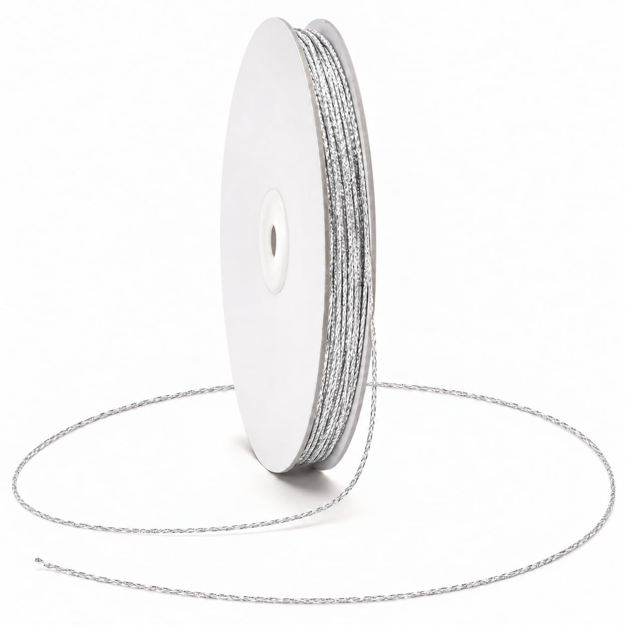 jijAcraft 100M Metallic Silver String: 1.5MM Thread Twine Cord for Crafting — image 1