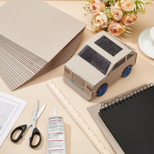FINGERINSPIRE 24 Stück Buchkarton 80 PT 2mm Hellgrau Dicke Binderplatte Spanplatte Rechteckig Kraftpapier Spanplatten Buchbindezubehör Für Buchbindematerialien Umschlag (286x210mm)
