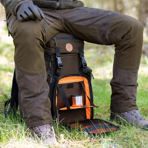 Foto von Pinewood unisex Wildmark Rucksack - Jagdrucksack mit praktischen Taschen - kann in einen Stuhl verwandelt werden, ideal für die Jagd, Wandern und Angeln - strapazierfähig