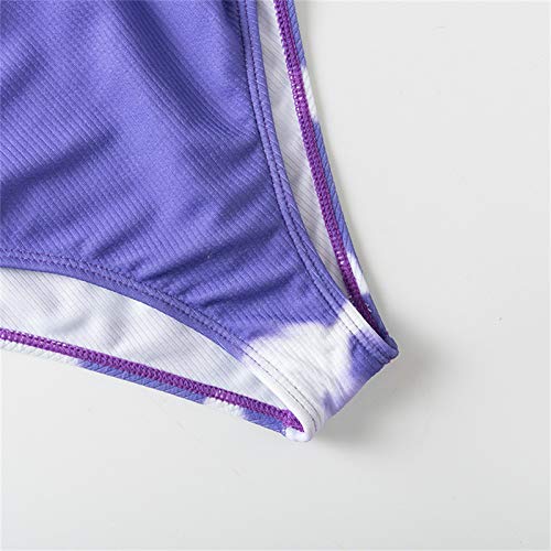 Swimsuits For Teens One Print Piece Beachwear Swimwear Swimsuit Tie-Dye Set Filled Bra Bikini Women Plus Size Swimwear Purple #TOP3