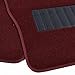 BDK Premium Burgundy Carpet Floor Mats for Cars - Universal Fit Interior 4-Piece Car Mats Full Set with Vinyl Heel Pad Protector - Cute Car Accessories Interior Floor Covers for SUVs & Trucks