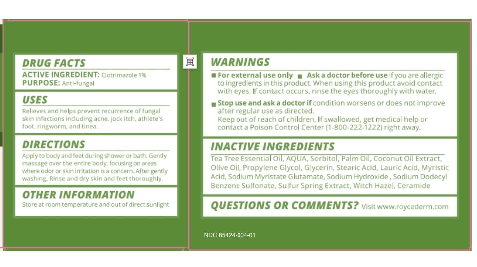 Miniatura 7 de Roycederm Jabón antifúngico en barra  Jabón de aceite de árbol de té  Tratamiento de pies de atleta para picor y tiña  Jabón antifúngico medicado