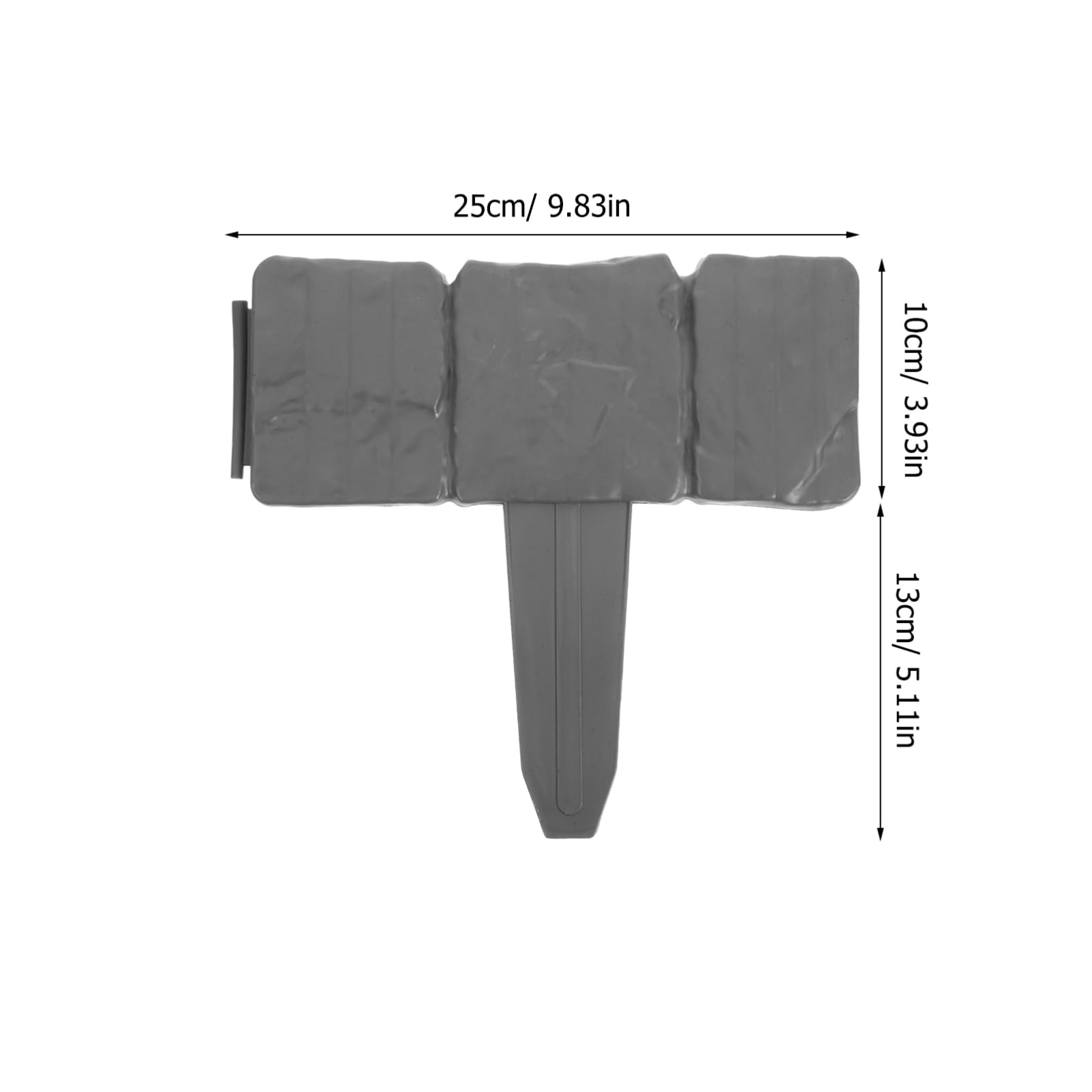 POPETPOP 20PCS Imitation Stone Garden Edging Border No Dig Lawn Edging for Pathway Decorative Plastic Fence with Elegant Picket Design for Quick and Easy Installation Outdoor Spaces