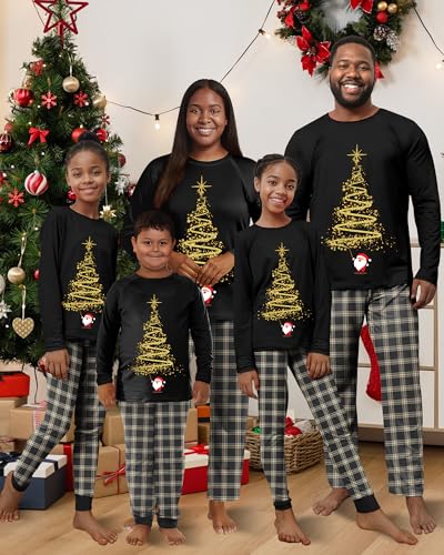 Rnxrbb 2025 Christmas Pajamas Family Matching Sets Christmas Pjs Xmas Sleepwear for Women Men Couples Adult Kids4