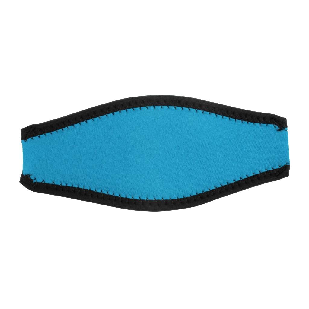 ujeavette UJEAVETTE® Scuba Diving Snorkel Mask Neoprene Cover Padded Protection Strap Light Blue-picture-0