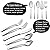 Heavy Duty Silverware Set, HaWare 45 Pieces Stainless Steel Flatware Set with Serving Utensils, Heavy Weight Eating Utensils Tableware for 8, Modern Cutlery for Home, Dishwasher Safe, Mirror Polished