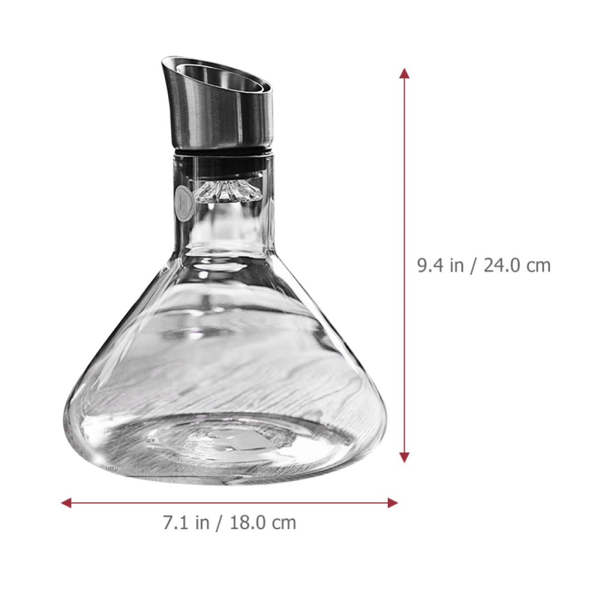 Decantador de Vino de Vidrio Borosilicato Alto, Blanco, Hogar