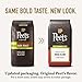 Peet's Coffee, Dark Roast Ground Coffee, Decaffeinated Arabica Coffee - Decaf House Blend 63 Ounces (6 Bags of 10.5 Ounces)