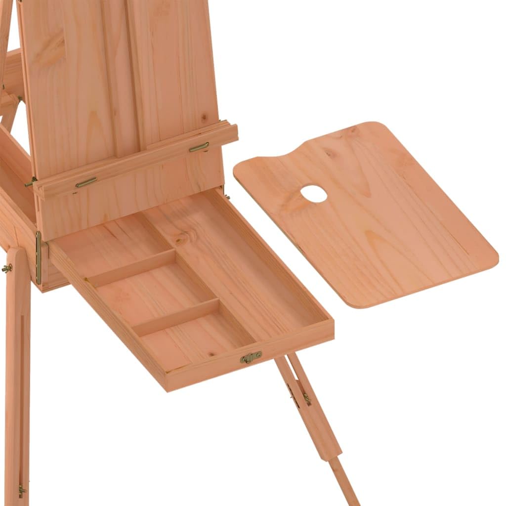 Caballete de madera de haya maciza de 81 x 121 x 173 cm, soporte de pintura triangular con altura ajustable y ángulo para lienzos de hasta 86 cm, presentación, taller, oficina, aula