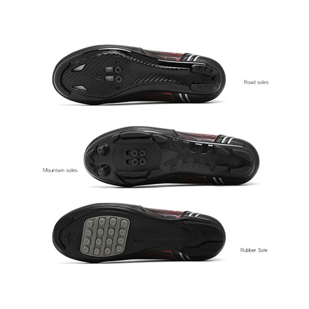 Hixingo Zapatilla de Ciclismo Hombre Mujer, Zapatos Bicicleta de Carretera Exterior MTB Al Aire Libre, Zapatillas de Ciclismo Unisex Adulto Respirables Antideslizantes -T730