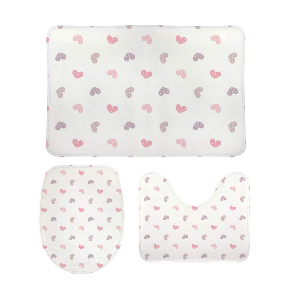 Tapis de bain velours corail absorbant pour douche et toilettes