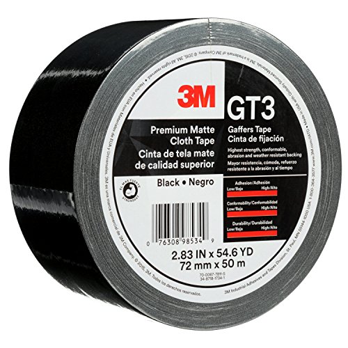 Image of 3M Premium Matte Cloth (Gaffers) Tape GT3, Black, 72 mm x 50 m, 11 mil