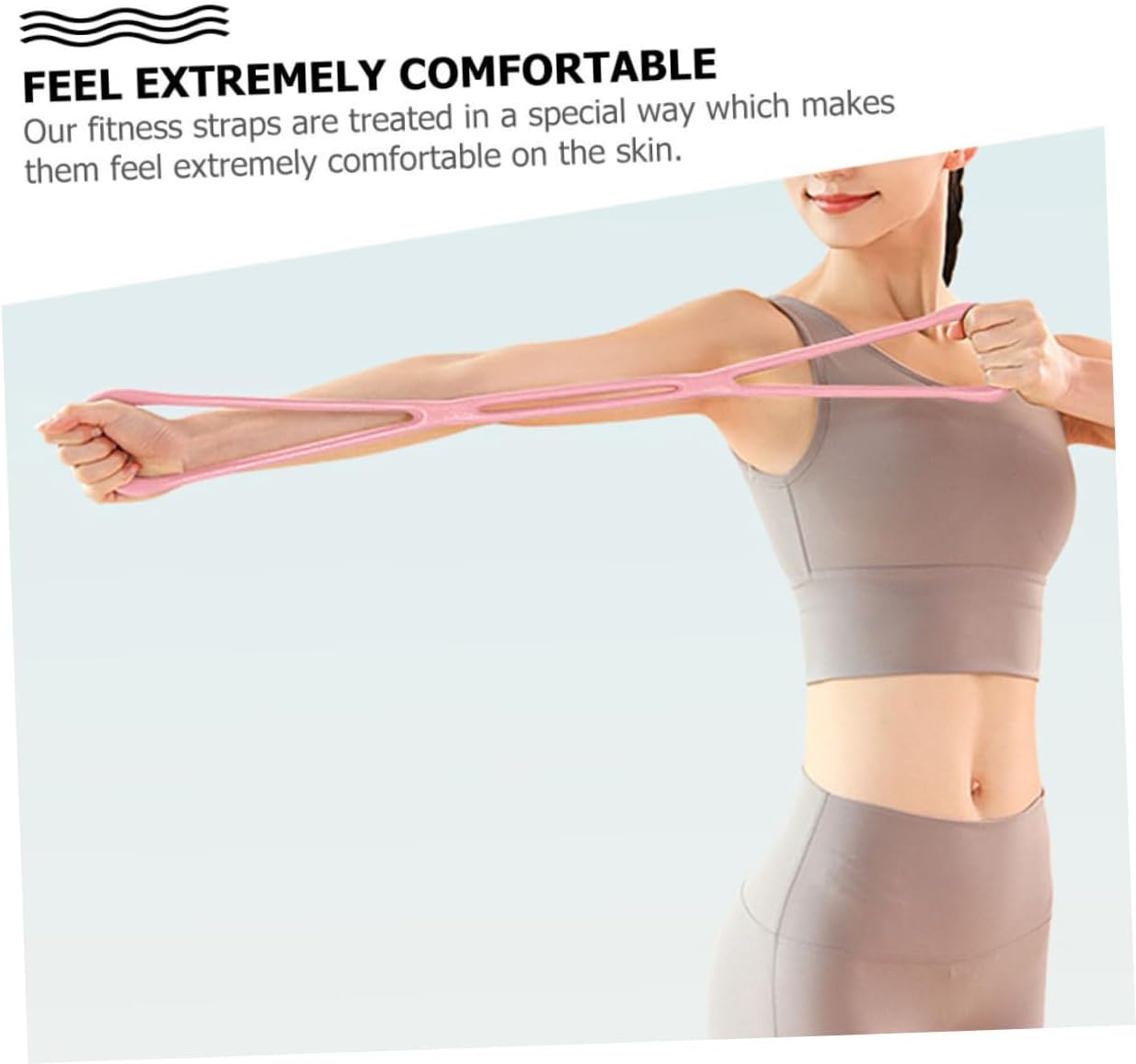 BESPORTBLE Resistance Bands, Figure 8 Exercise Bands for Women Men, 8 Tensioner Resistance Bands for Arm,Shoulder, Back,Leg Stretching for Yoga, Pilates Exercise 2Pcs