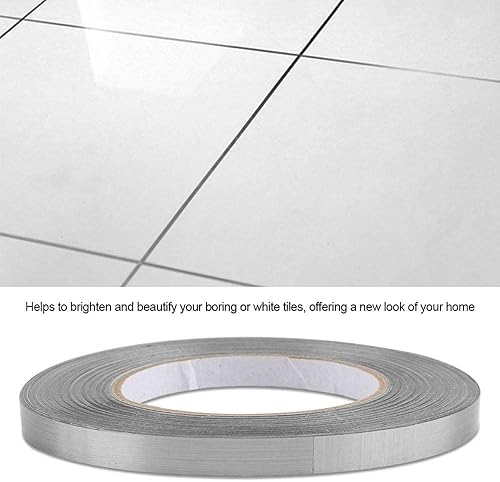 Miniatura 3 de Cinta adhesiva para sellar el suelo de la línea dorada de la línea dorada, calcomanías autoadhesivas de azulejos de lámina doradaplateada para