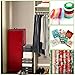 Primode Wrapping Paper Storage Container | Gift Wrap Organizer Under Bed | 41”x14”x6” | Fits 18-24 Rolls Up to 40” | 600D Oxford | Box Holder with Pockets for Ribbon, Bows and Accessories (Red)