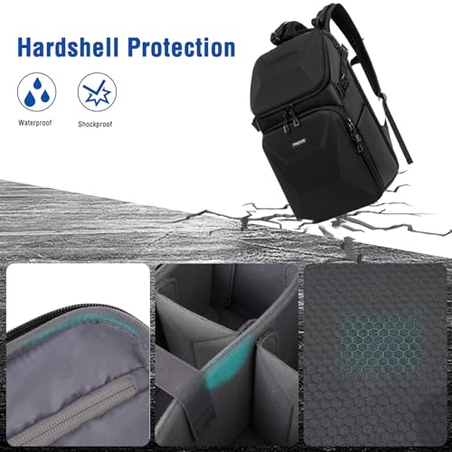 Mochila para cámara DSLR impermeable con soporte para trípode miniatura 6