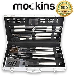 Mockins Stainless Steel 19 Piece BBQ Grill Tools Set Includes A Variation of
