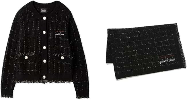 Amazon | [ジェラート ピケ] JOEL ROBUCHON ツイードモコクルーネック