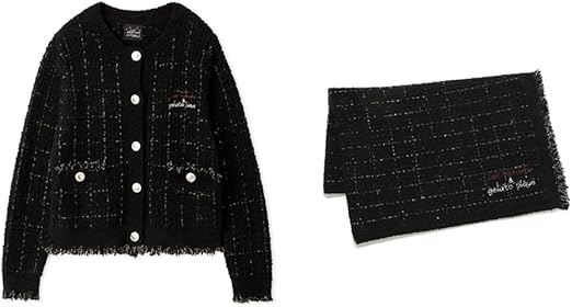 Amazon | [ジェラート ピケ] JOEL ROBUCHON ツイードモコクルーネック