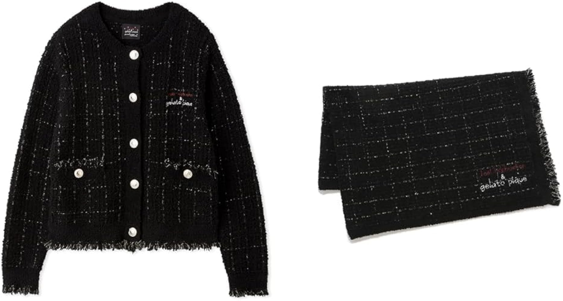 Amazon | [ジェラート ピケ] JOEL ROBUCHON ツイードモコクルーネック