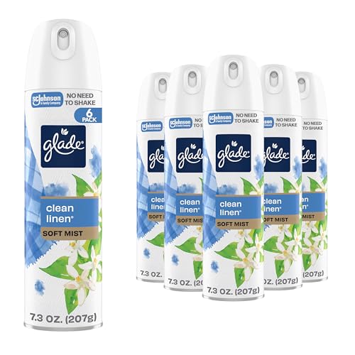 Glade Air Freshener Room Spray, Clean Linen Scent, Odor Fighting