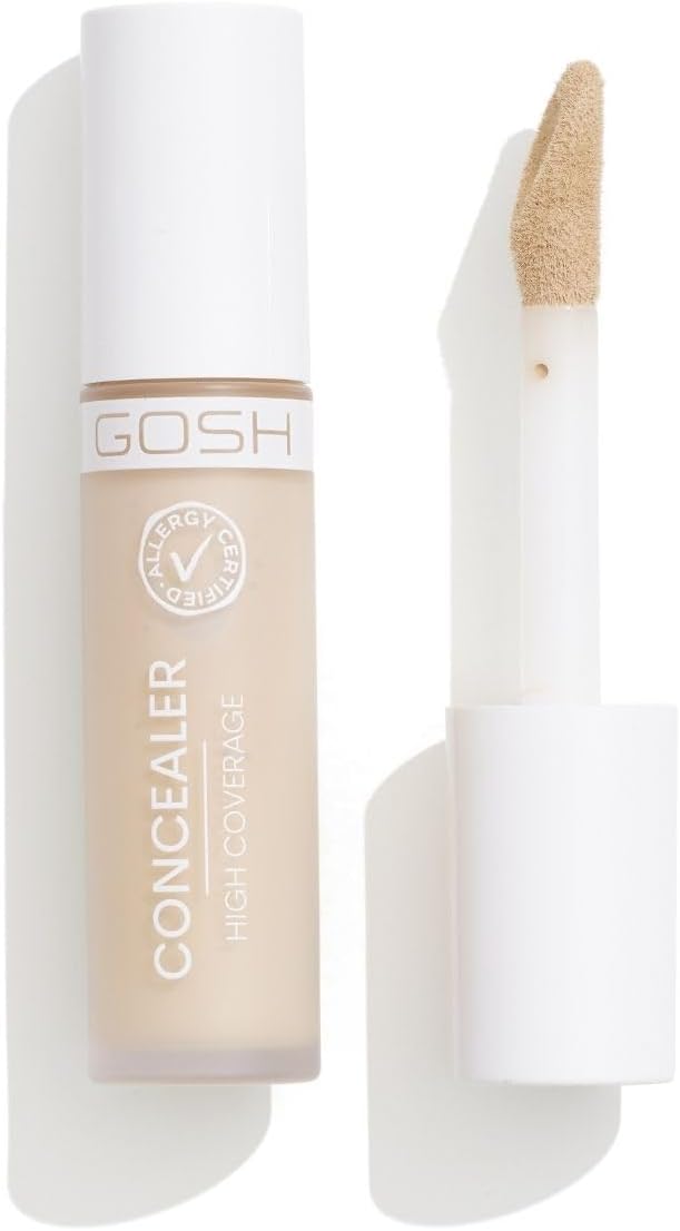 GOSH Concealer High Coverage 002 Ivory I High coverage liquid concealer to cover dark circles, redness, blemishes and pimples for sensitive skin I Long-lasting, vegan and allergy-certified