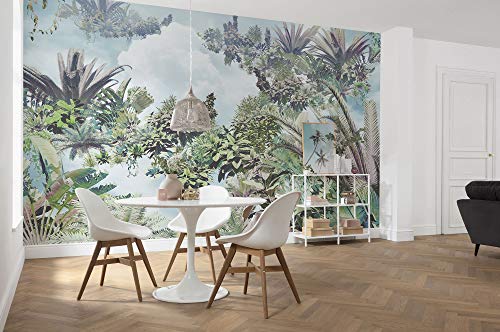 Komar XXL 4-1025 Non-Woven Photo Wallpaper Tropical Heaven Design 4 Sheets Rainforest Design Wallpaper, Colourful, 3.7W x 2.5L m