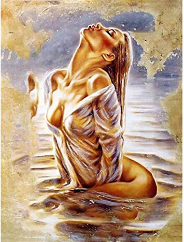 Peinture par Numéro Adulte,Femme sexy artistique 40x50cm Bricolage Tableau Peindre par Nombre pour Enfants Jouets à peindre, cadeaux peints à la mainHome Decor Cover