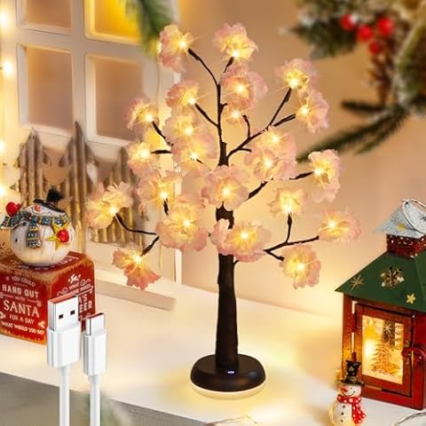 Lighted Pink Cherry Blossom Tree Lamp Cover
