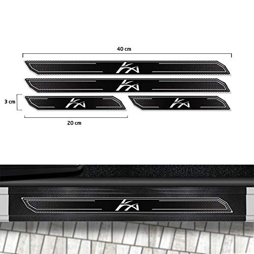 Kit Adesivo Preto Capô Ka Novo 2015/2019 + Soleira Protetora