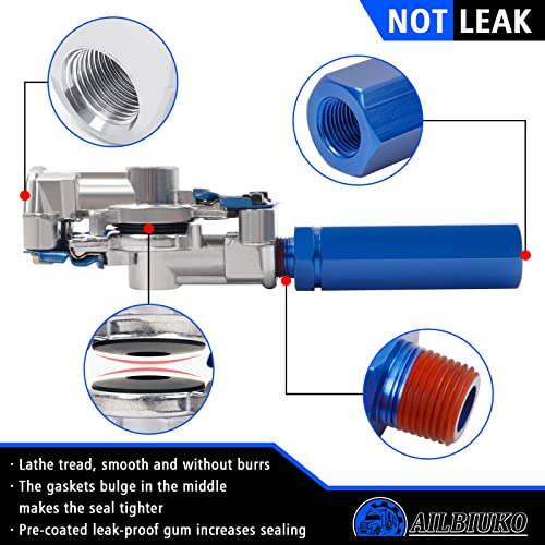 Ailbiuko Glad Hands Set With Extension Handles And Extra Glad Hand Seals, Heavy Duty Aluminum Gladhands And Grips Kit For Trucks Semi Trailers Tractors Brake Air Hose Coupling Connector Set #TOP1