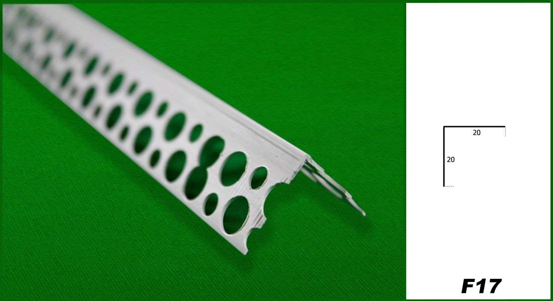 30 metri | Rotaie d'angolo per cartongesso PVC 90° | Effector | Angolo F17