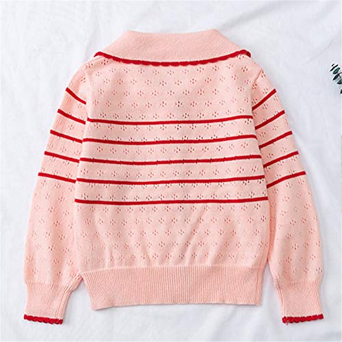 Baby Girls Hollow Out Stripe Cardigan Coat Children Clothing Boys Girls Long Sleeve Knitted Kids Cardigan Coat2