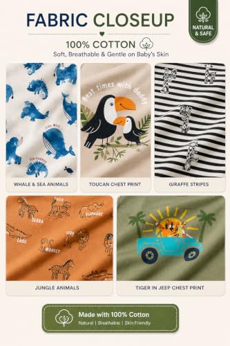 Image of TuddyBuddy 100% Cotton Romper /Bodysuit for Baby Boys