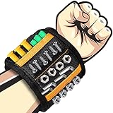 ✅ INCRUSTADOS CON 15 POTENTES IMANES - Esta pulsera magnética sujeta con fuerza pequeños objetos de metal: herramientas pequeñas, arandelas, sujetadores, tornillos, clavos, brocas, pasadores, etc.