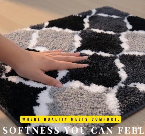 Image of JOT COLLECTION Microfiber Bath Mat for Bathroom | 2000 GSM Luxury Soft & Thick Rug | Anti-Skid, Quick Dry, Highly Absorbent & Durable Floor Mat, Pack of 1