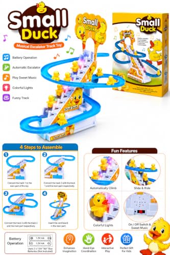 Generic Small Duck Climbing Stairs Toy with Music & LED Lights - Image 6